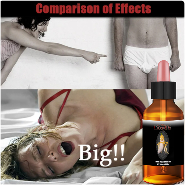 Crazylife Men's Penis Enlargement Oil Massage Essential Oil Delay Oil 30ml