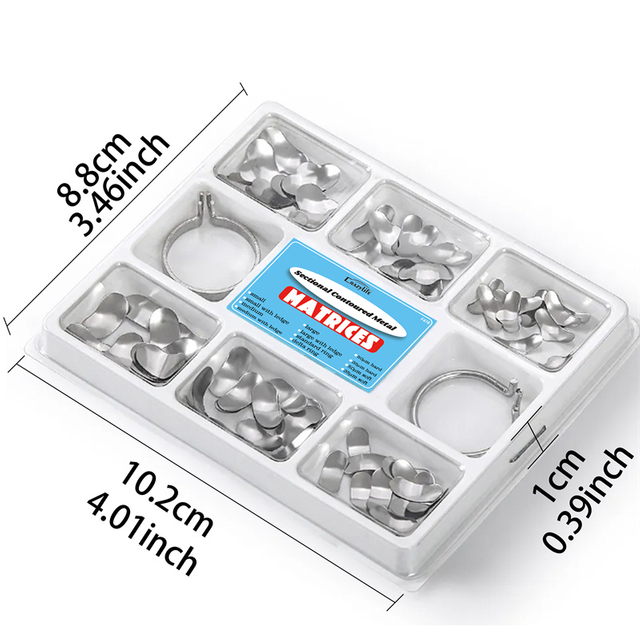 Crazylife Dental Tofflemire Matrix Band Kit | Anatomical Sectional Matrix System for Class II Restorations | Posterior Tooth Contouring, Composite Filling & Crown Buildup Clinical Supplies
