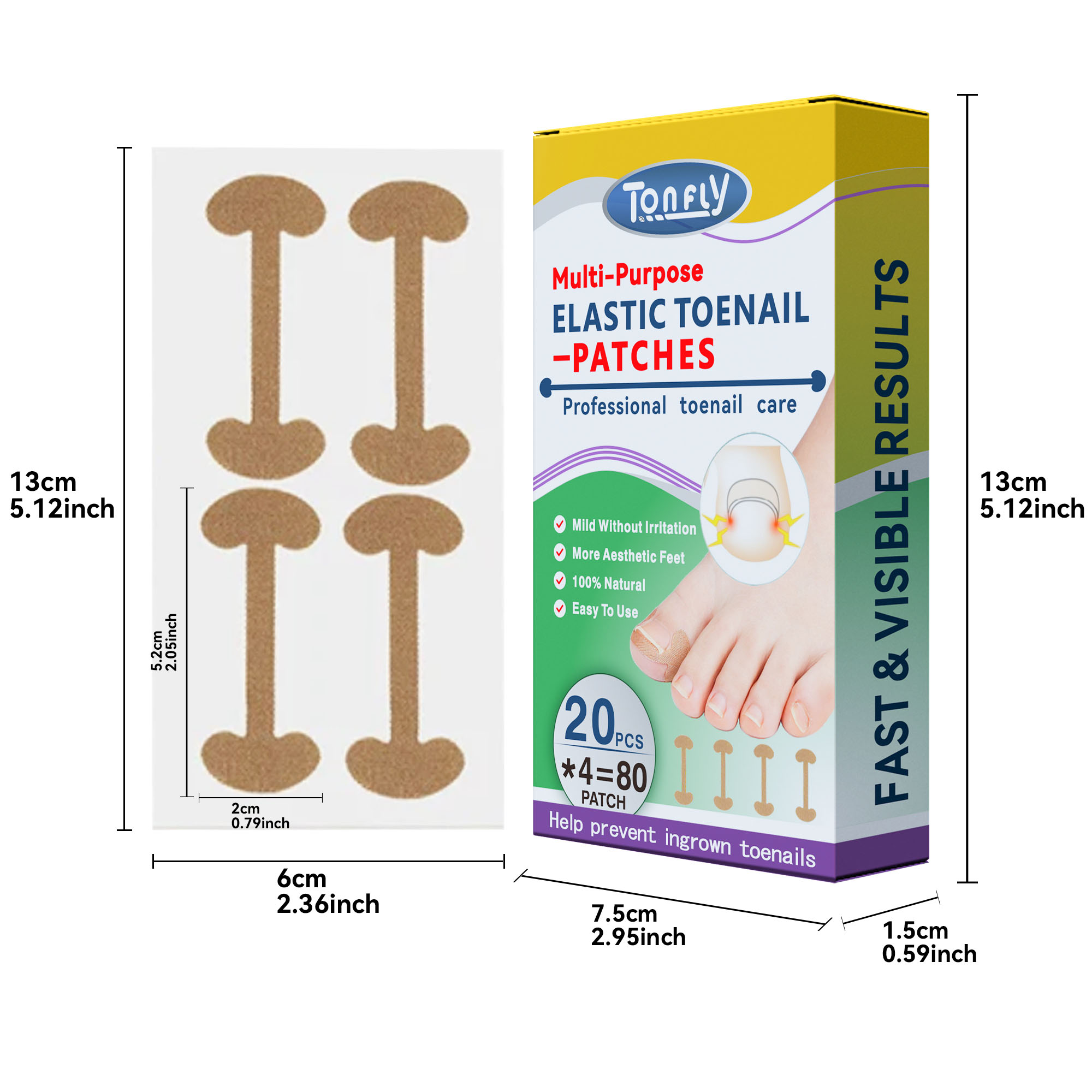  Tonfly Ingrown Toenail Paronychia Treatment Foot Corrector Stickers Toe Nail Repair