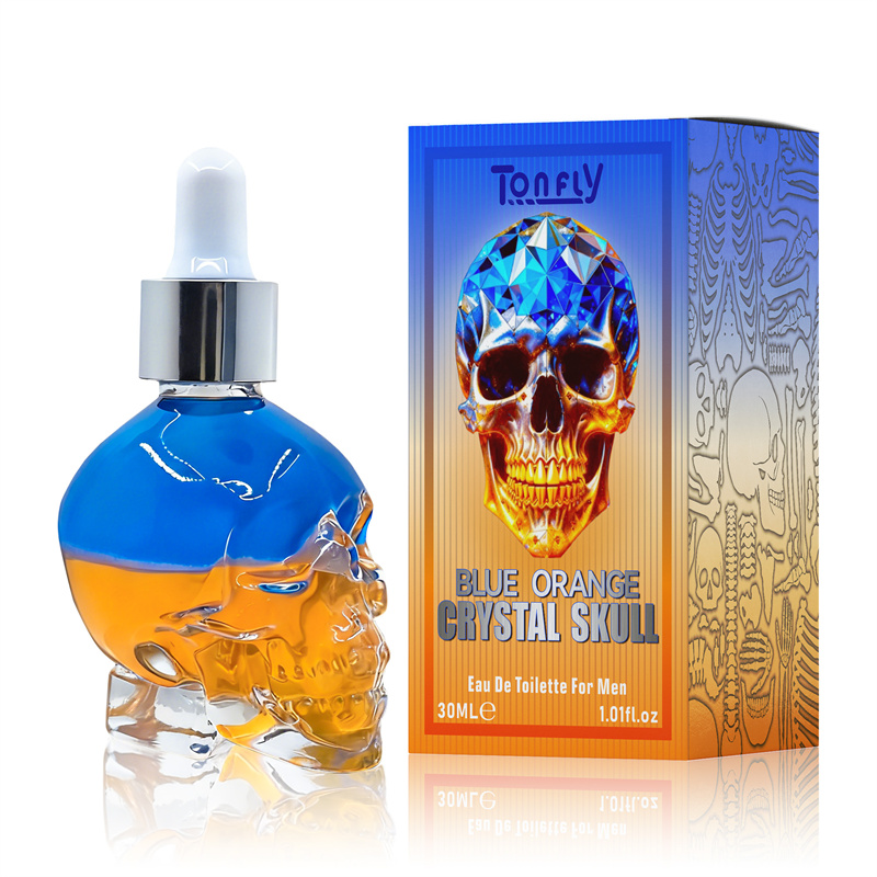 Tonfly Blue Orange Skull Head Two-color Perfume for Men 30ml