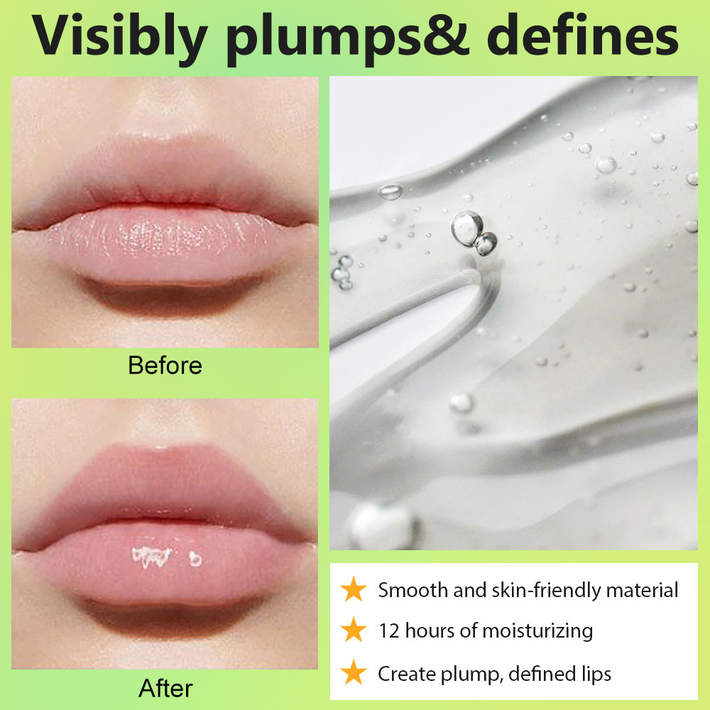 Jelly Lip Color Transparent Glitter Moisturizing Water-Glow Color-Changing Jelly Lip Gloss Lip Wrinkle Reducing Color-Protecting Lip Oil