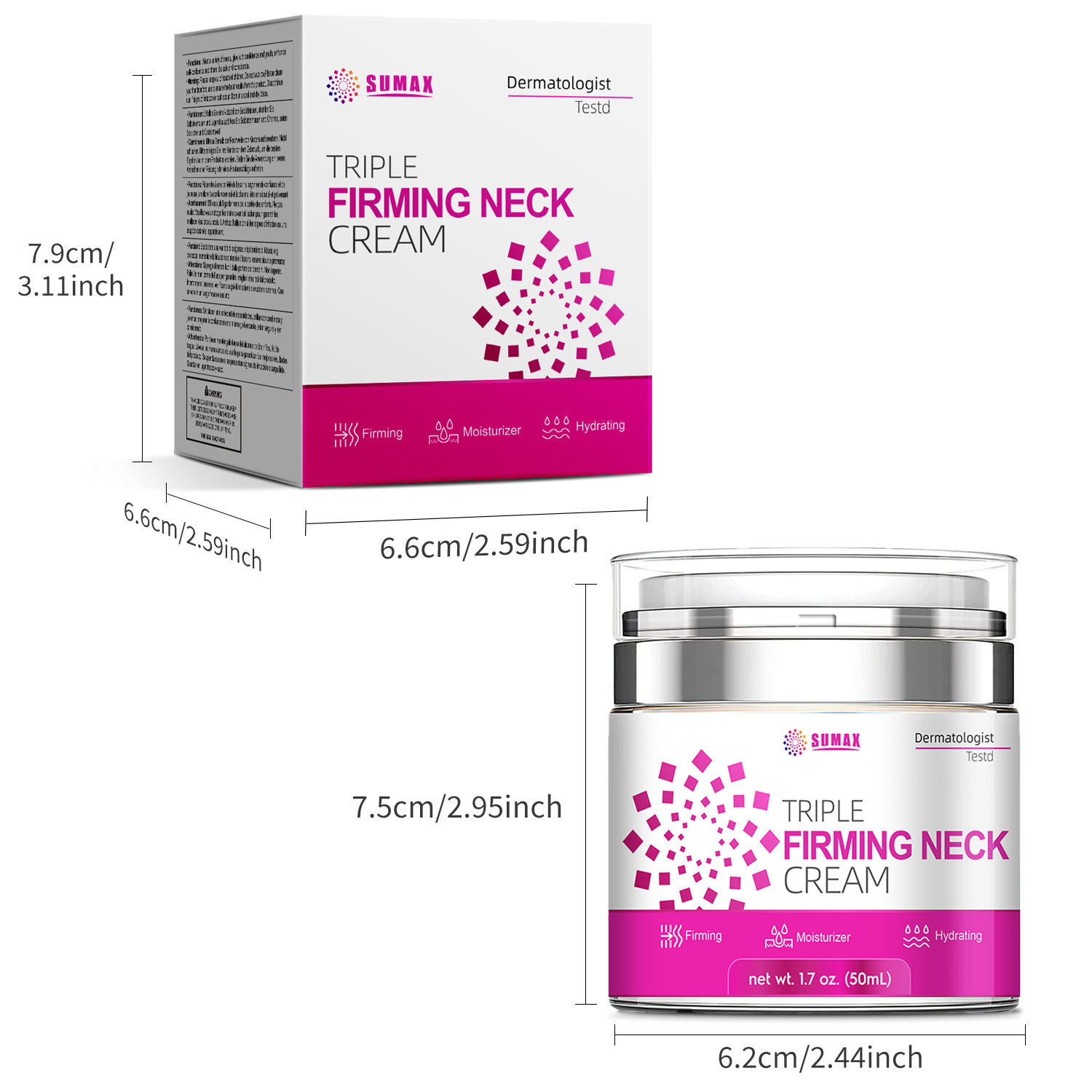 Press-on Neck Cream - Neck Wrinkle Cream - Reduces Neck Wrinkles, Lifts and Firmens the Neck, Makes It Smooth and Fair - Neck Mask - Reduces Neck Discoloration and Provides Care
