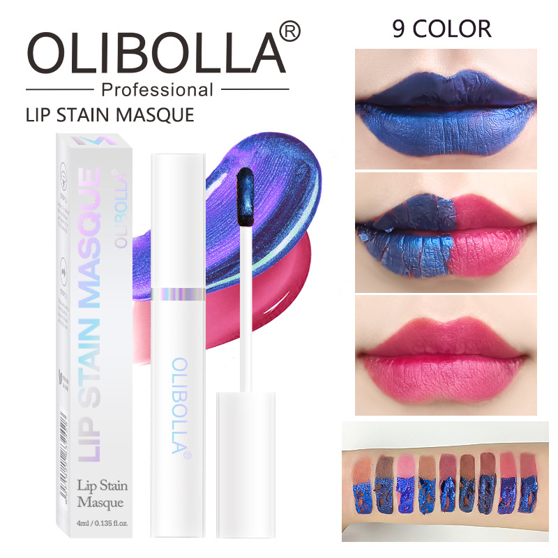 Tear-and-Slip Lip Gloss - Tear-and-Slip Matte Lip Coloring Lip Mask - Long-lasting, Waterproof, Non-fading, Non-peeling