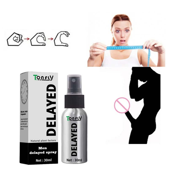 Tonfly Silver-colored male penis delay spray - an oil for private area massage 30ml