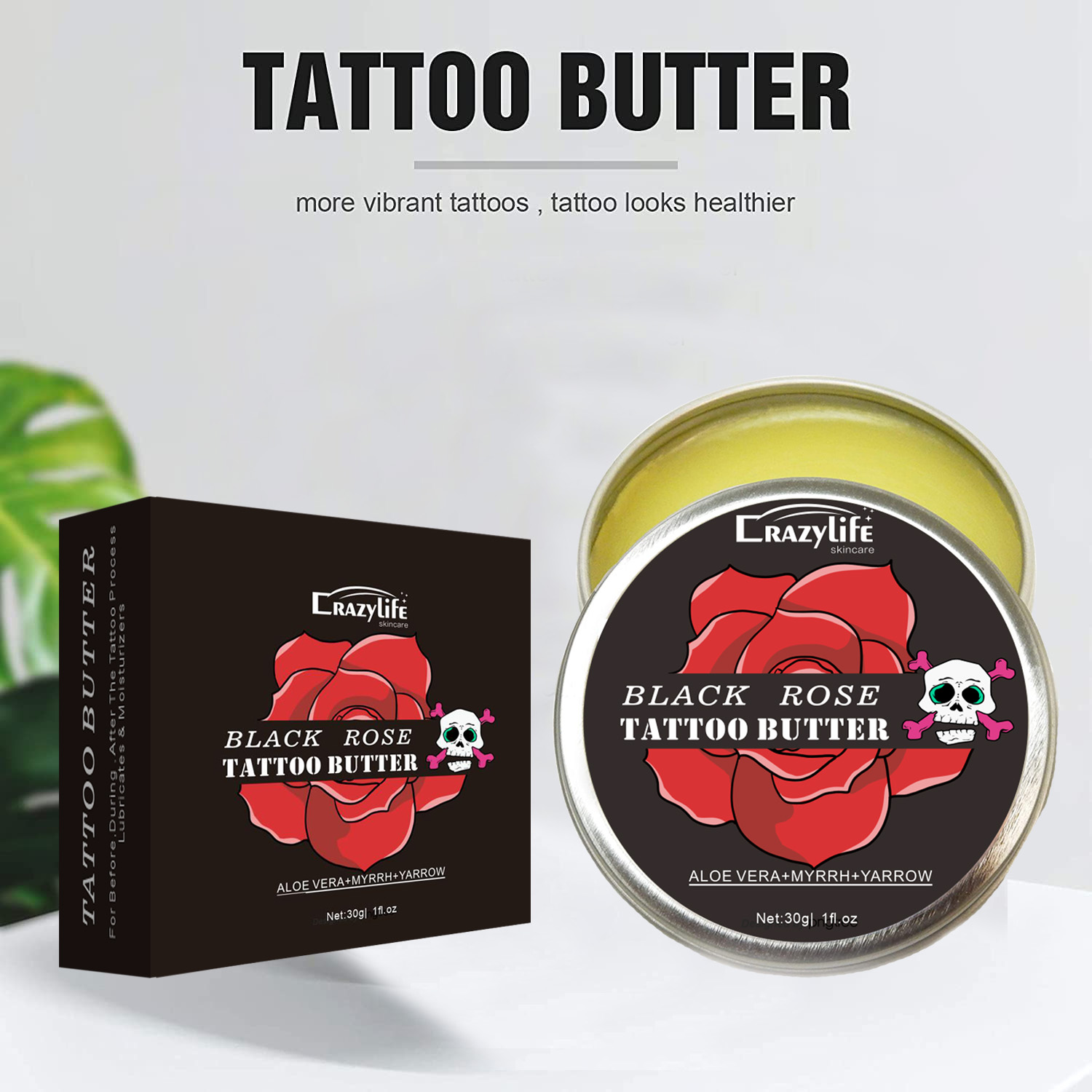 Tattoo care Butter , color fixing, moisturizing, skin nourishing, gentle, tattoo embroidery, tattoo cream
