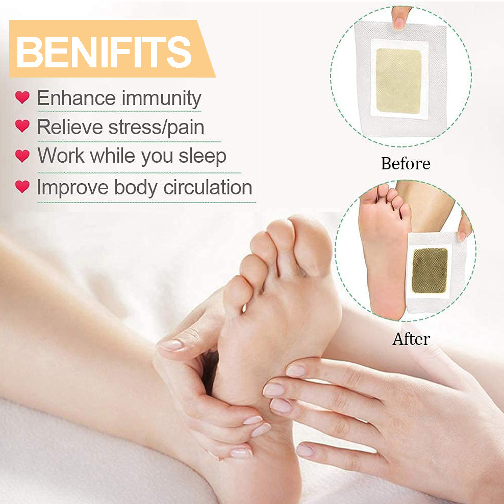 Natural Ginger Foot Pads Deep Cleansing Foot Pads For Feet Care Improve Sleep Detoxification And Body Shaping