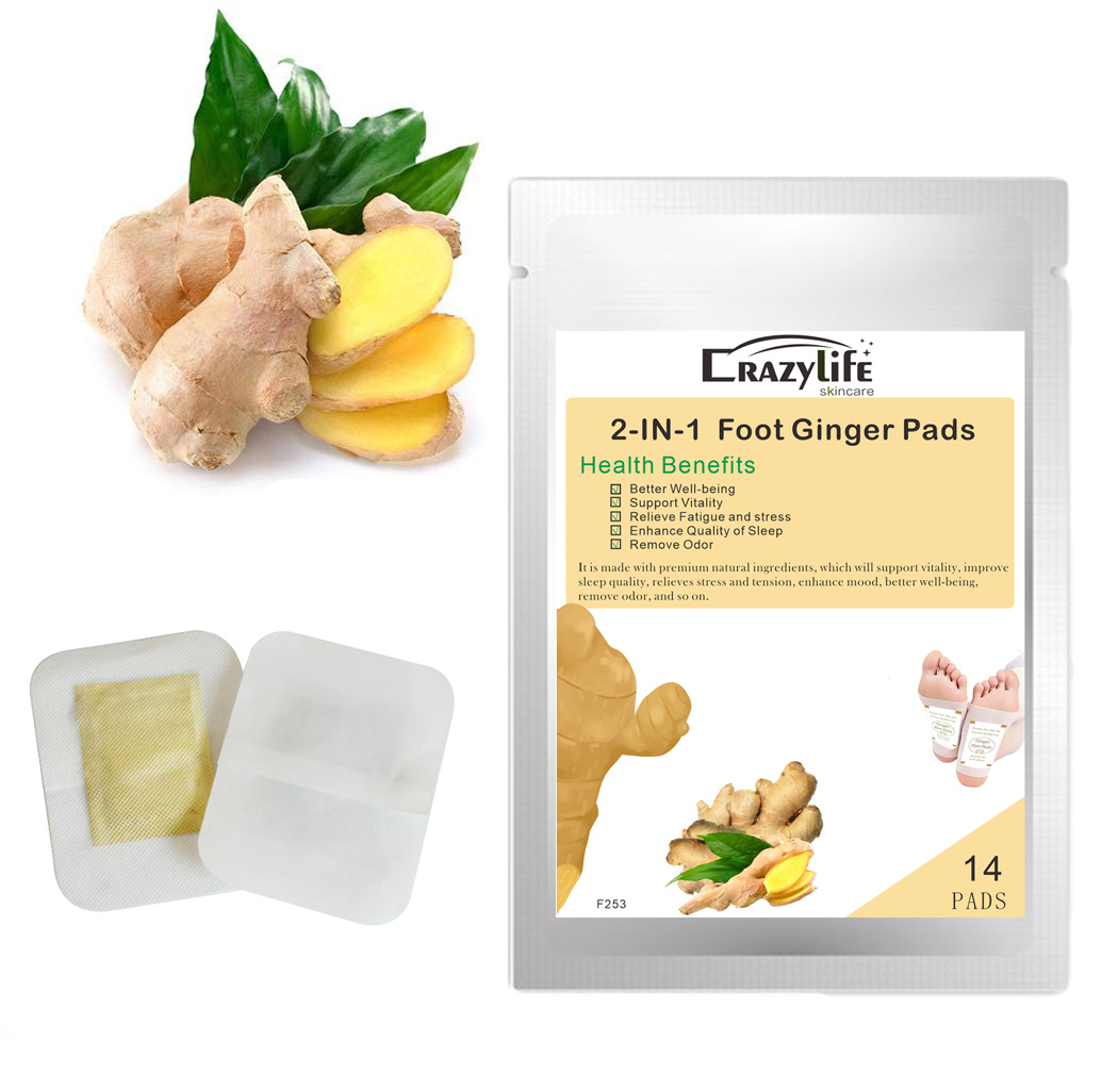 Natural Ginger Foot Pads Deep Cleansing Foot Pads For Feet Care Improve Sleep Detoxification And Body Shaping