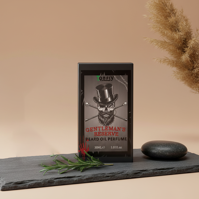 Tonfly Black Beard Skull Perfume - Men's Beard Oil Perfume 30ml