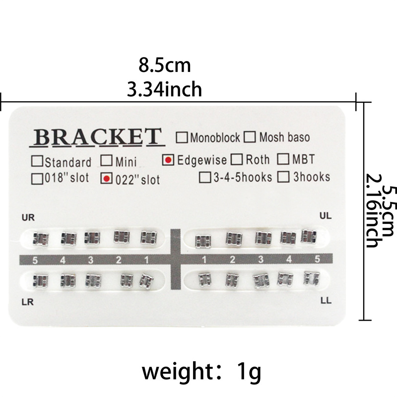 Crazylife Metal Orthodontic Brackets: Edgewise Archwire, Conventional & Self-Ligating (With/Without Hooks) Braces for Teeth Correction