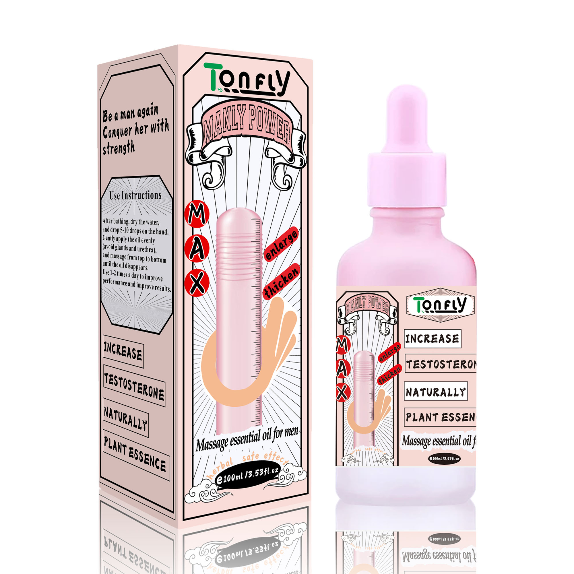 Tonfly Male Delay Essential Oil, Enlarging Essential Oil, Vulvar Massage Essential Oil 100ml 