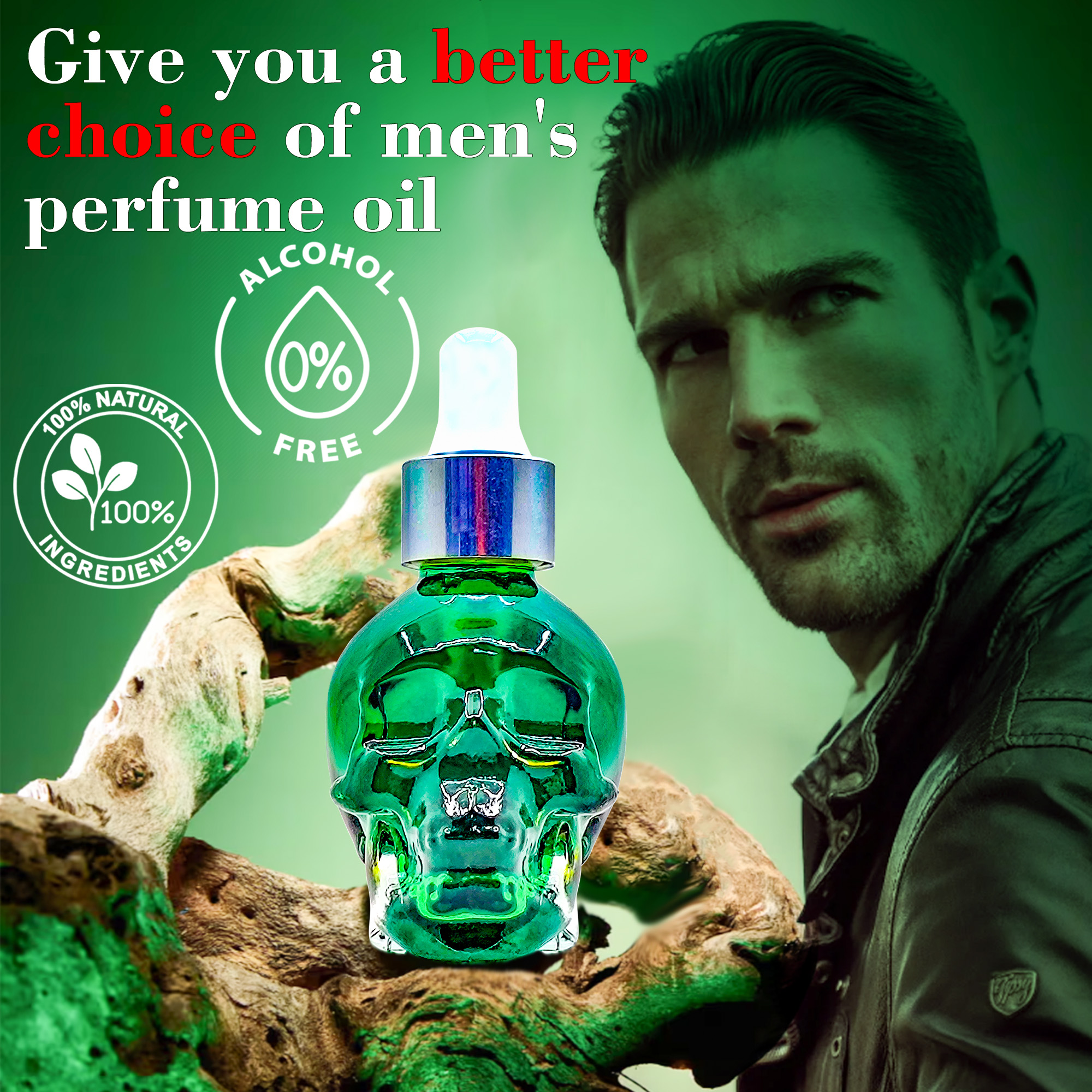 Green Skull Head Men's Perfume