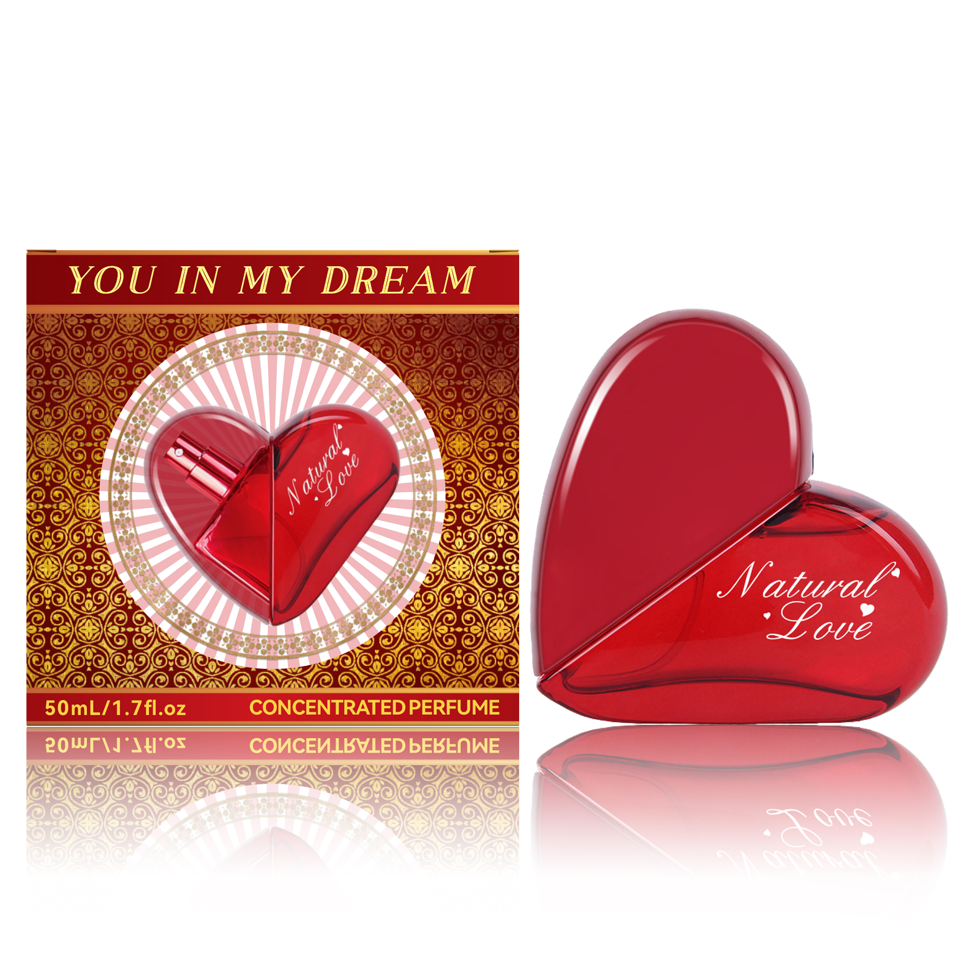 TONFLY Women's Perfume High Appearance Level Red Heart Eau De Toilette Spray 50ml Fragrance Perfume