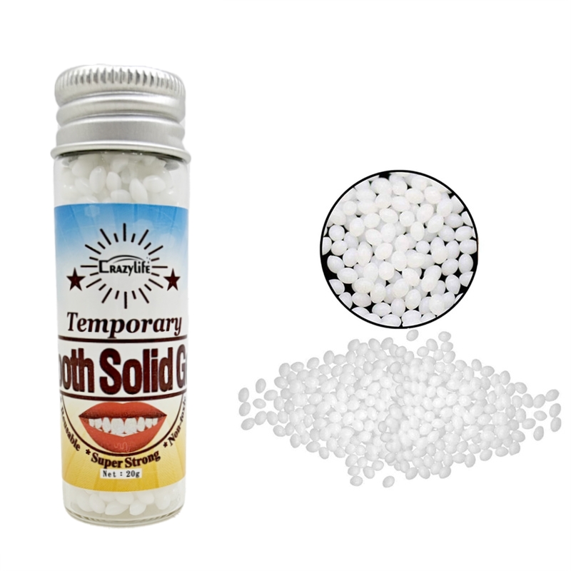 Crazylife Moldable Solid Gum Particles Modified Teeth Temporary Filling Cavity Denture Gap Filling Gel