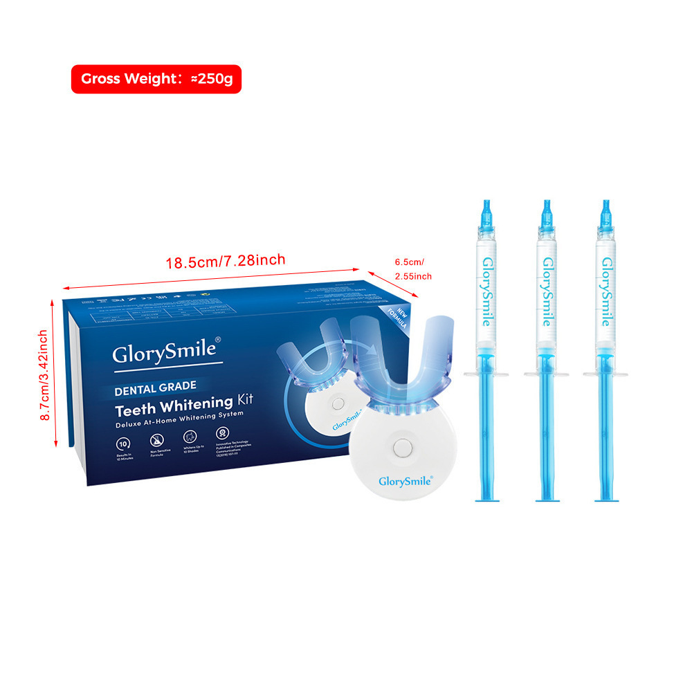 Teeth whitening device, teeth whitening kit, teeth whitening special gel, gum care product, household toothbrush