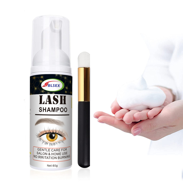 60ML Eyelash Extension Shampoo Eyelid Lash Foaming Cleanser Glue Remover Deep Cleaning For Makeup Women