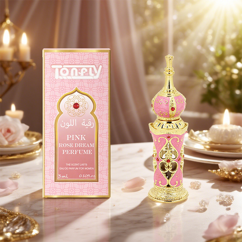 Tonfly Pink pointed bottle slim waist lady perfume 3ml