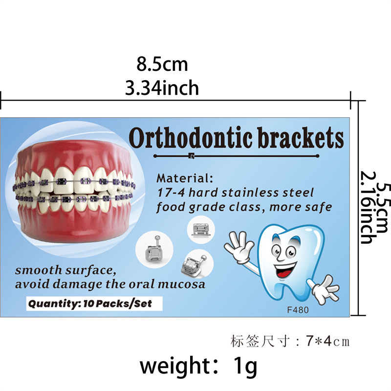 Crazylife Metal Orthodontic Brackets: Edgewise Archwire, Conventional & Self-Ligating (With/Without Hooks) Braces for Teeth Correction
