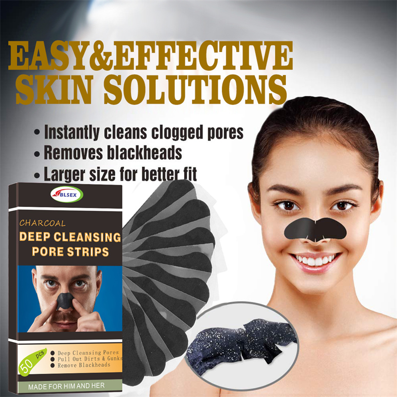 Deep Cleansing Pore Strips 50 Count Deep Cleansing Blackhead Remover Strips Nose Strips for Blackhead Removal