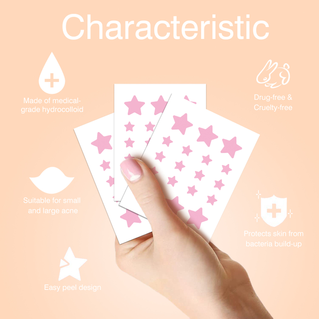 Star-Shaped Tea Tree Acne Patch - Invisible Anti-Inflammatory Pimple Treatment