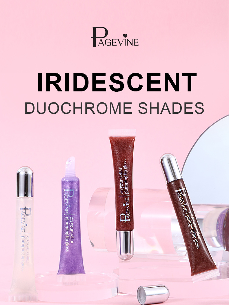 PAGE VINE Glossy Lip Cream - Moisturizing and Hydrating Lip Balm with Full-Lip Effect and Sparkling Lip Shimmers