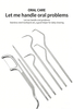 Stainless steel toothpick set - Portable storage tube - Dental care metal toothpick - Oral teeth cleaning tool
