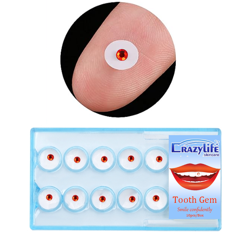 Crazylife Dental Crystal Rhinestones Kit - Large Sparkling Teeth Gems for Cosmetic Decoration