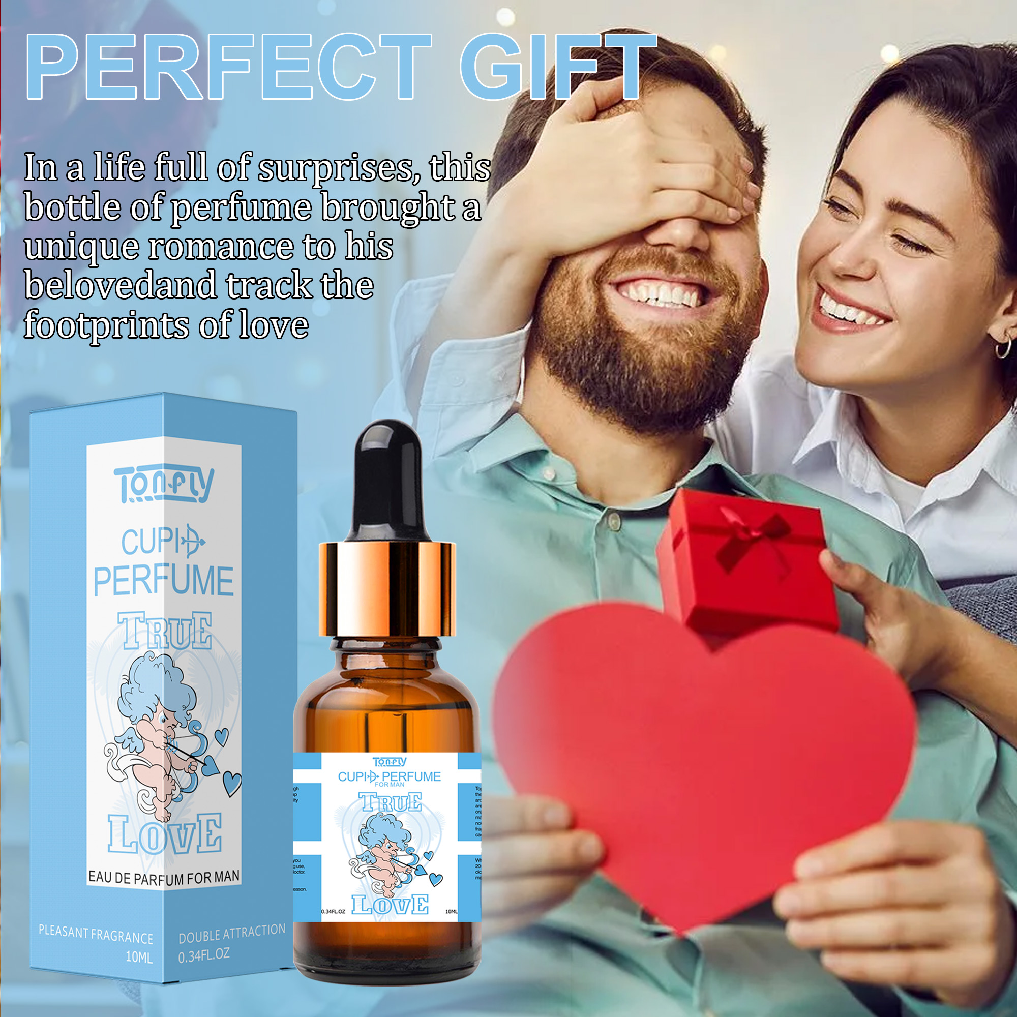 TONFLY Cupid Series Men's Perfume, Informational Fragrance Oil, 10ml, Charm Release Fragrance Oil