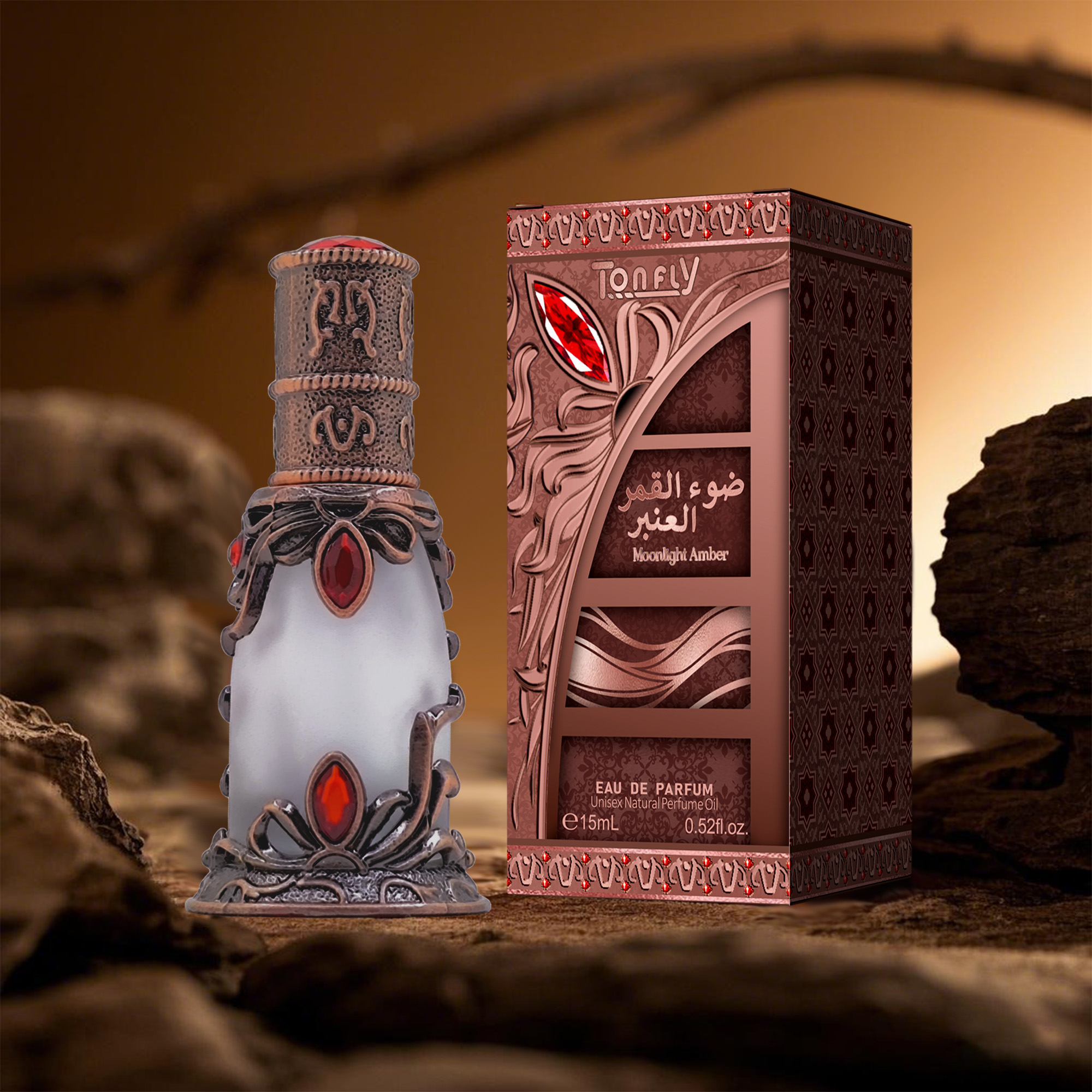 TONFLY Men's Perfume Sailing Bronze Series Middle East Perfume Oil Dropper Stick Charm Perfume Oil 15ML