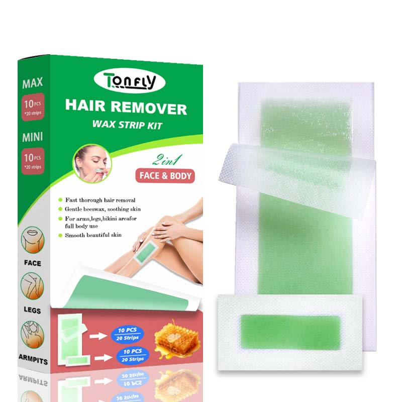 Depilatory Wax Strips - Easy Hair Removal for Body Legs Arms Long-Lasting Smooth