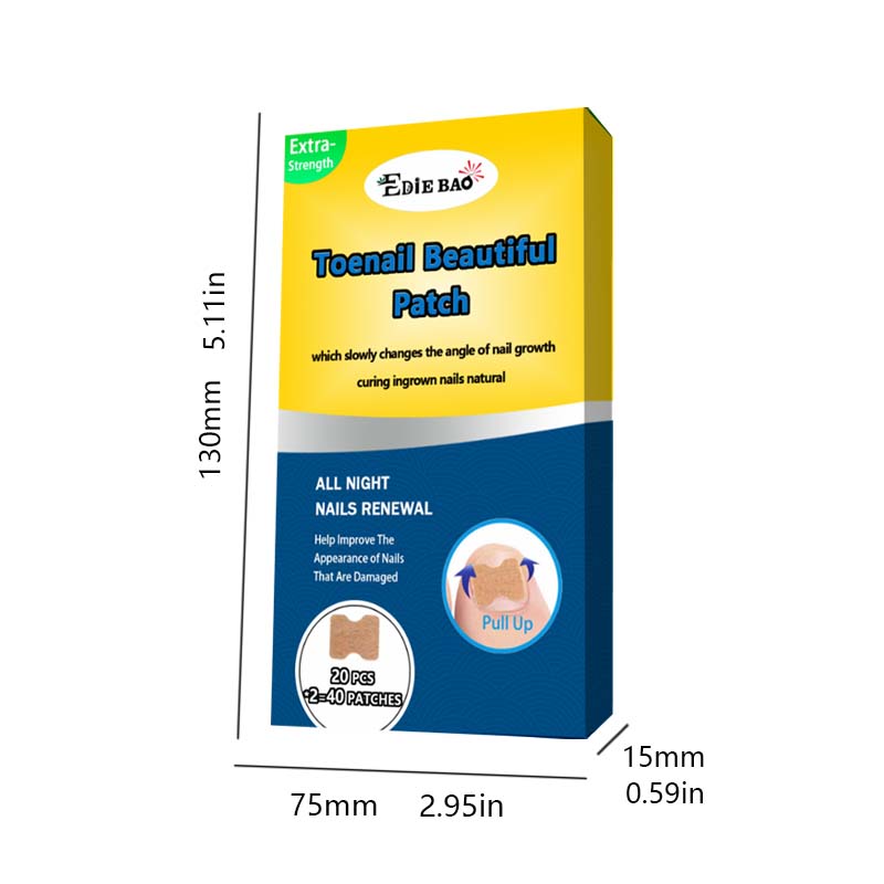 Edie Bao Toenail Fungus Patch Sticky Nail Repair Patch Nail Ingrown Correction Sticker Toenail Care Paronychia Nail Patch