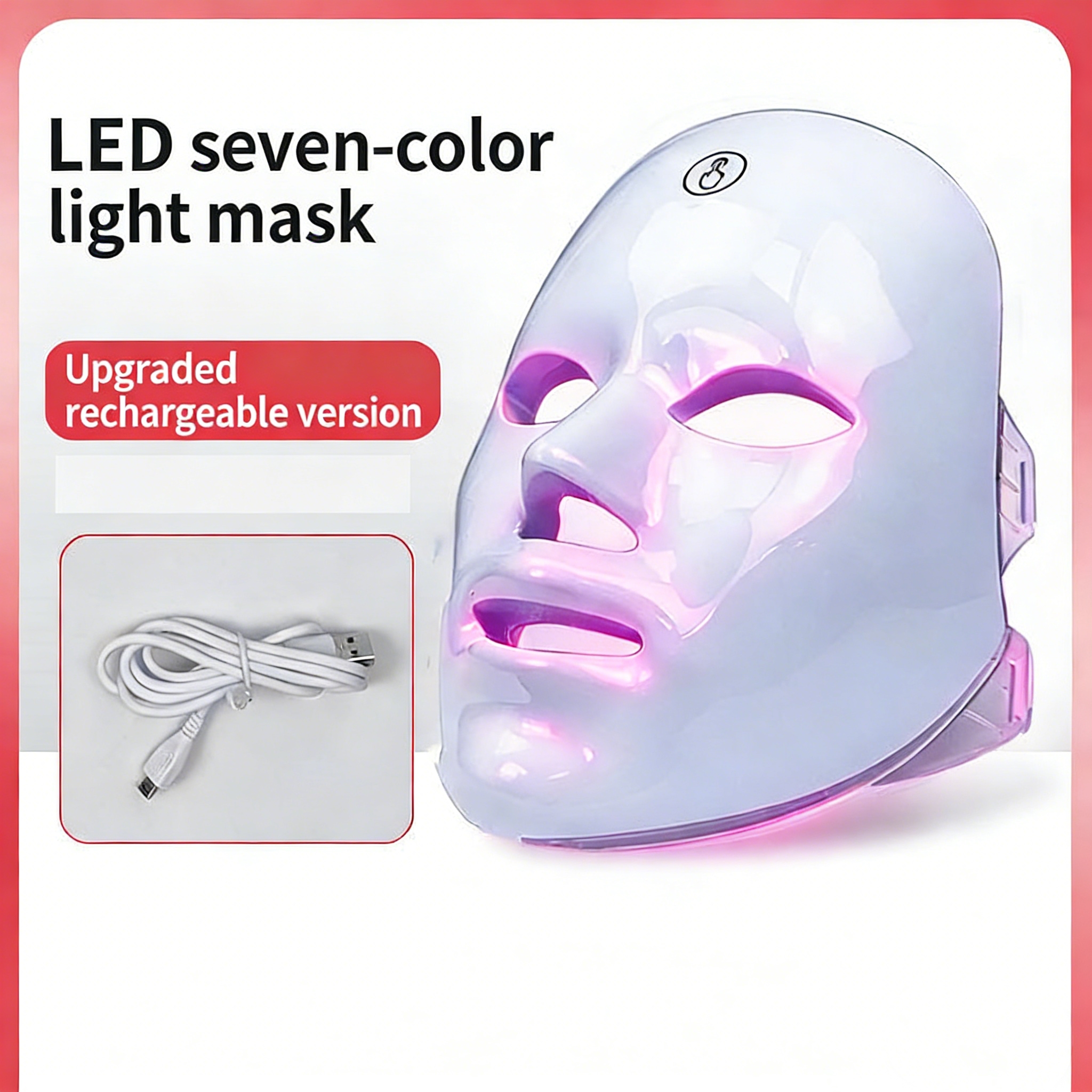 Photonic skin rejuvenation mask beauty device LED childlike face machine cleansing and introducing facial large row lamp mask red and blue light acne removalPhotonic skin rejuvenation mask beauty devi