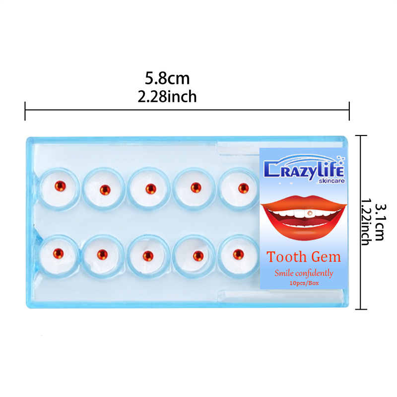 Crazylife Dental Crystal Rhinestones Kit - Large Sparkling Teeth Gems for Cosmetic Decoration
