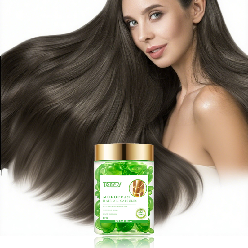 Moroccan Argan Oil Hair Capsules - Anti-Frizz Hydrating Serum for Smooth Shine