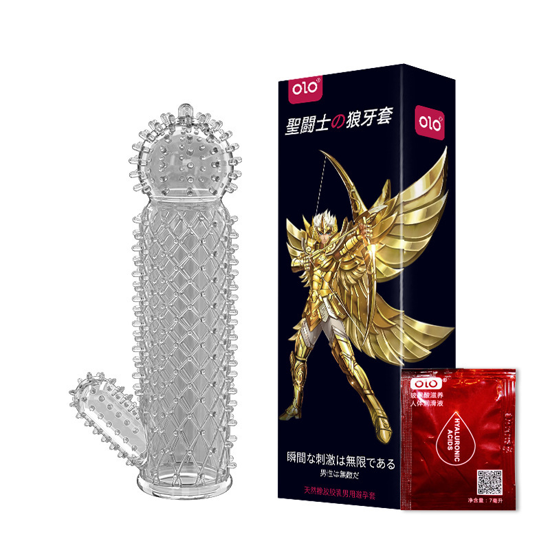 Giant python crystal vibration penis sleeve adult male elongated fang sex toy