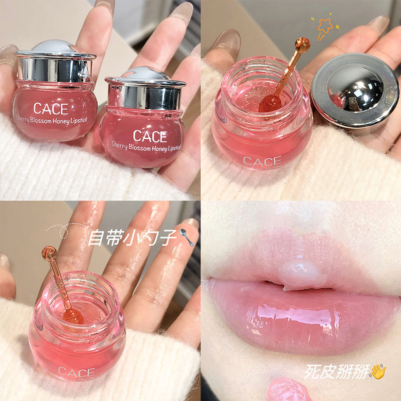 CACE Sakura Honey Lip Balm Moisturizing and Nourishing Dry Lips Repairing Cracked Lips Soft and Pink Lips