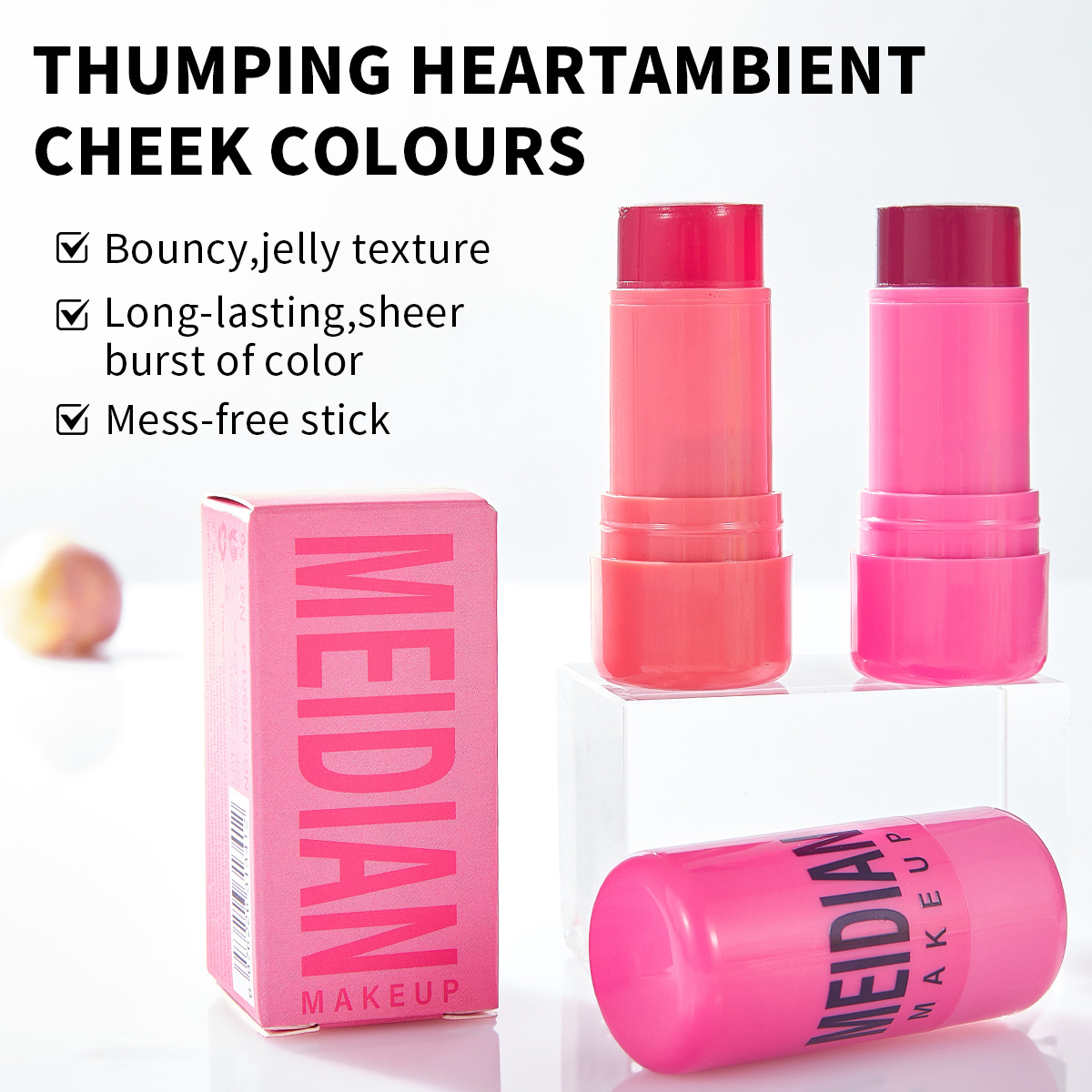 Lipstick, Rouge, Lippen- und Wangenstift, Make-up, Konturierung, Natürliches Nacktmake-up, Frische, Sanftes und glattes Rouge